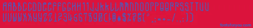 ADMono Font – Blue Fonts on Red Background