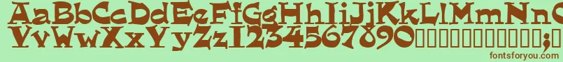 Lounger Font – Brown Fonts on Green Background