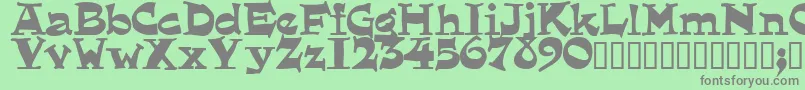 Lounger Font – Gray Fonts on Green Background