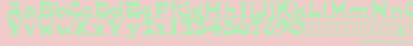 Lounger Font – Green Fonts on Pink Background