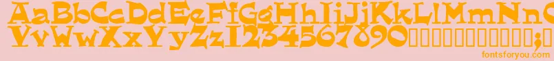 Lounger Font – Orange Fonts on Pink Background