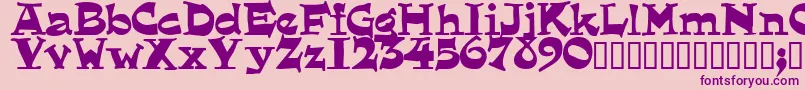 Lounger Font – Purple Fonts on Pink Background