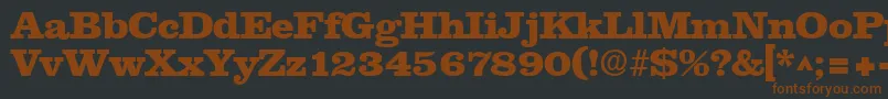 Шрифт ClarendonebBold – коричневые шрифты на чёрном фоне