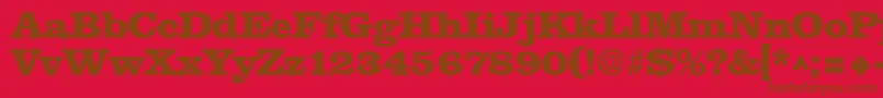 Police ClarendonebBold – polices brunes sur fond rouge