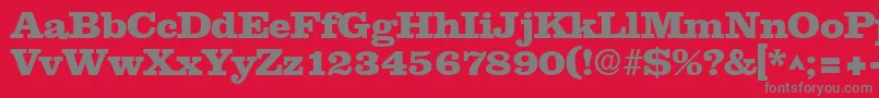 ClarendonebBold Font – Gray Fonts on Red Background