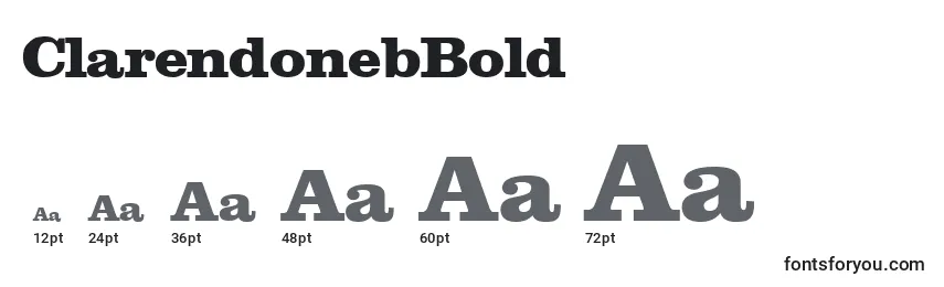 ClarendonebBold Font Sizes