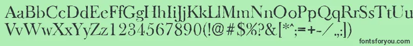Шрифт BaskeroldantiqueRegular – чёрные шрифты на зелёном фоне