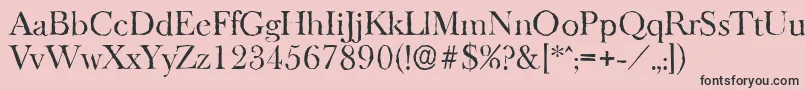 BaskeroldantiqueRegular Font – Black Fonts on Pink Background