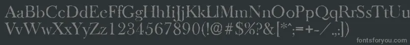 BaskeroldantiqueRegular Font – Gray Fonts on Black Background