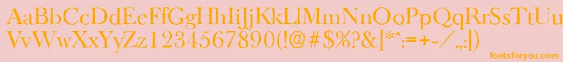 BaskeroldantiqueRegular Font – Orange Fonts on Pink Background