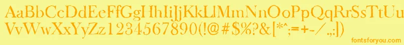 BaskeroldantiqueRegular Font – Orange Fonts on Yellow Background