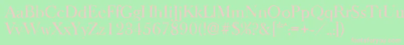 BaskeroldantiqueRegular Font – Pink Fonts on Green Background
