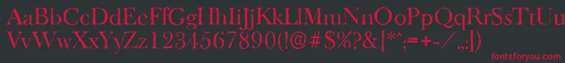BaskeroldantiqueRegular-Schriftart – Rote Schriften auf schwarzem Hintergrund