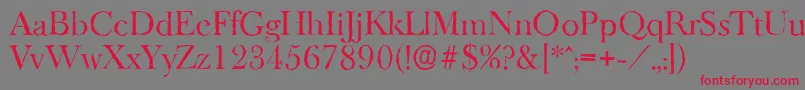 BaskeroldantiqueRegular Font – Red Fonts on Gray Background