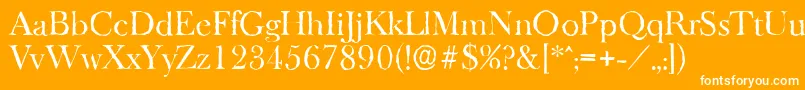 BaskeroldantiqueRegular Font – White Fonts on Orange Background