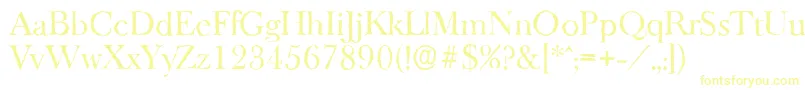 BaskeroldantiqueRegularフォントについての詳細 フォントBaskeroldantiqueRegular – 白い背景に黄色の文字