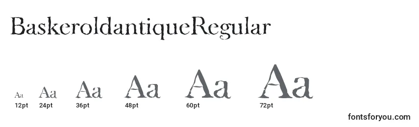 Размеры шрифта BaskeroldantiqueRegular