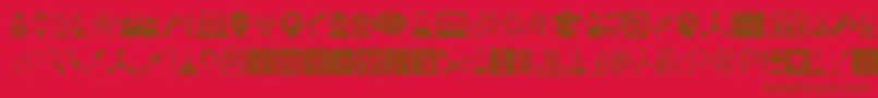 ScienceIcons Font – Brown Fonts on Red Background