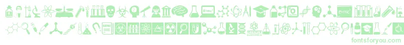 Fonte ScienceIcons – fontes verdes em um fundo branco