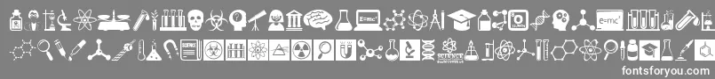 fuente ScienceIcons – Fuentes Blancas Sobre Fondo Gris