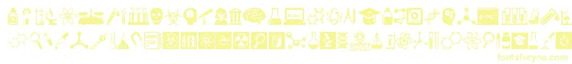 Шрифт ScienceIcons – жёлтые шрифты