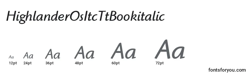 HighlanderOsItcTtBookitalic Font Sizes