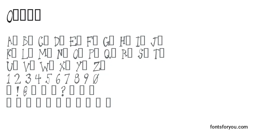 A fonte Oneld – alfabeto, números, caracteres especiais