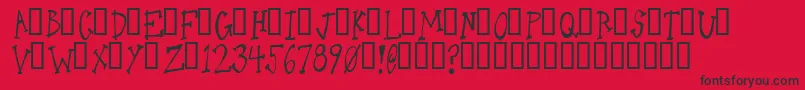 Oneldフォントについての詳細 フォントOneld – 赤い背景に黒い文字