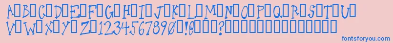 Oneld Font – Blue Fonts on Pink Background