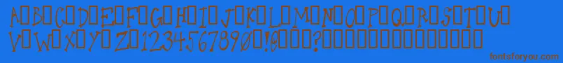 Oneld Font – Brown Fonts on Blue Background