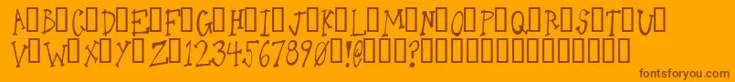 Oneld Font – Brown Fonts on Orange Background