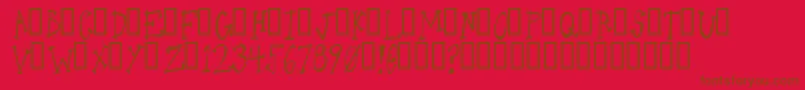 Oneld Font – Brown Fonts on Red Background