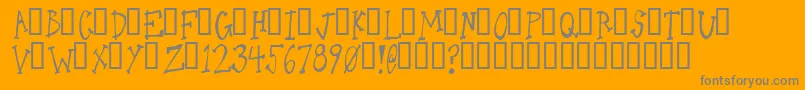 Oneld Font – Gray Fonts on Orange Background