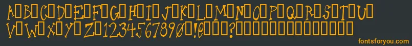 Oneld Font – Orange Fonts on Black Background