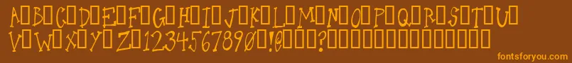 Oneld Font – Orange Fonts on Brown Background