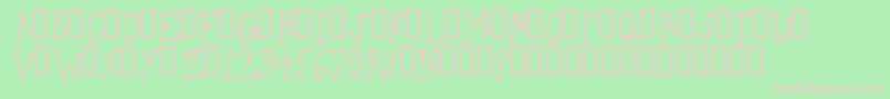 Oneld Font – Pink Fonts on Green Background