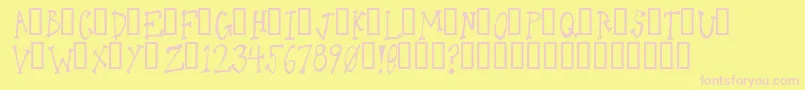 Oneld Font – Pink Fonts on Yellow Background