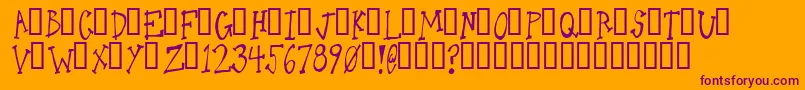 Oneld Font – Purple Fonts on Orange Background