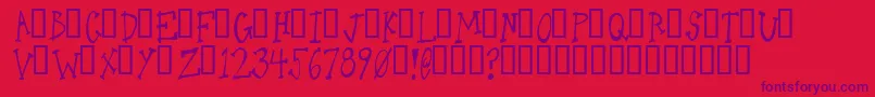 Oneld-Schriftart – Violette Schriften auf rotem Hintergrund
