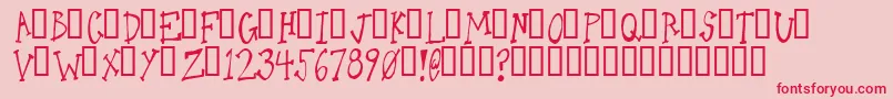 Oneld Font – Red Fonts on Pink Background