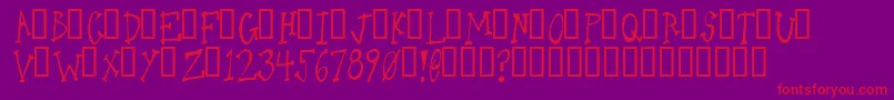 Oneld Font – Red Fonts on Purple Background