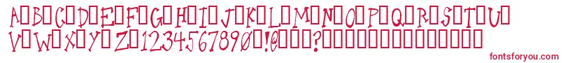 Oneld Font – Red Fonts on White Background