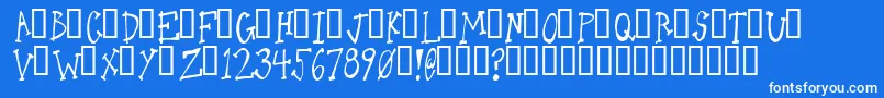 Шрифт Oneld – белые шрифты на синем фоне