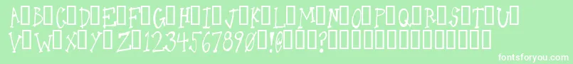 Oneld Font – White Fonts on Green Background
