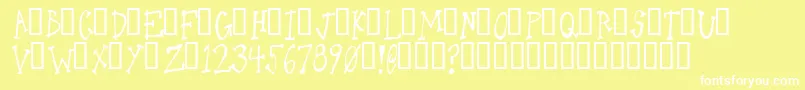 Oneld Font – White Fonts on Yellow Background