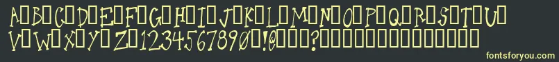 Шрифт Oneld – жёлтые шрифты на чёрном фоне