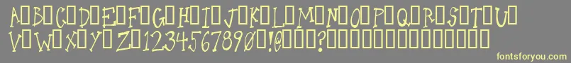 Oneld Font – Yellow Fonts on Gray Background
