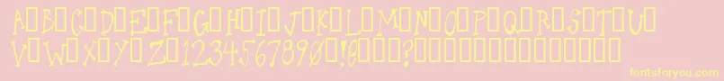 Oneld Font – Yellow Fonts on Pink Background