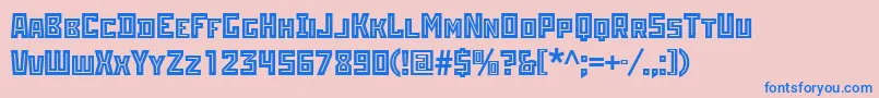 Rodchenkoinlinettt Font – Blue Fonts on Pink Background