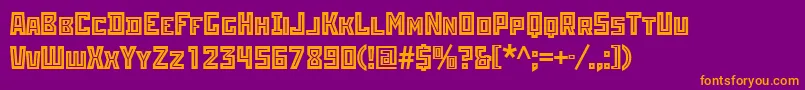 Rodchenkoinlinettt Font – Orange Fonts on Purple Background